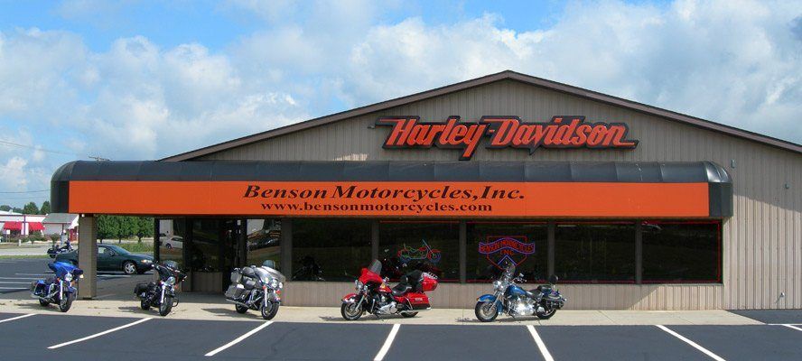 Storefront of Benson Motorcycles, Inc, Harley-Davidson of Muncie.